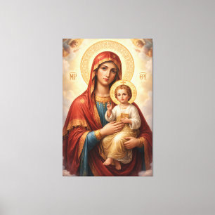 Heilige Mutter Gottes Göttliche Liebe & Schutz´10 Leinwanddruck
