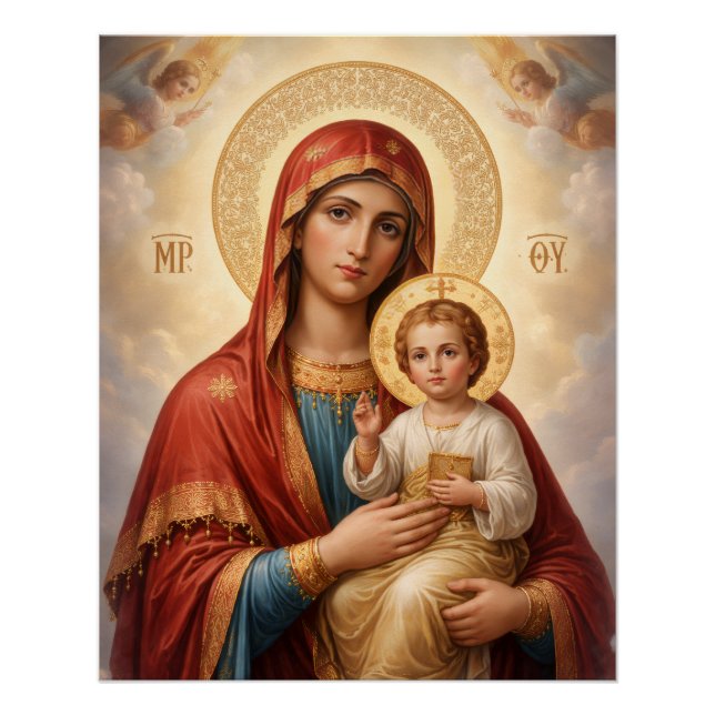 Heilige Mutter Gottes Göttliche Liebe & Schutz´10 Poster (Vorderseite)