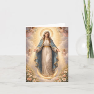 Heilige Mutter Gottes Göttliche Liebe & Schutz´11 Feiertagskarte