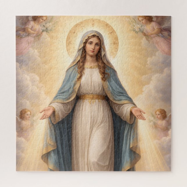 Heilige Mutter Gottes Göttliche Liebe & Schutz´11 Puzzle (Vertikal)