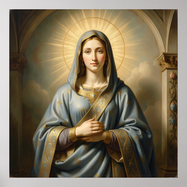 Heilige Mutter Gottes – Göttliche Liebe & Schutz´1 Poster (Vorne)