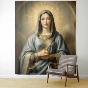 Heilige Mutter Gottes – Göttliche Liebe & Schutz´1 Wandteppich