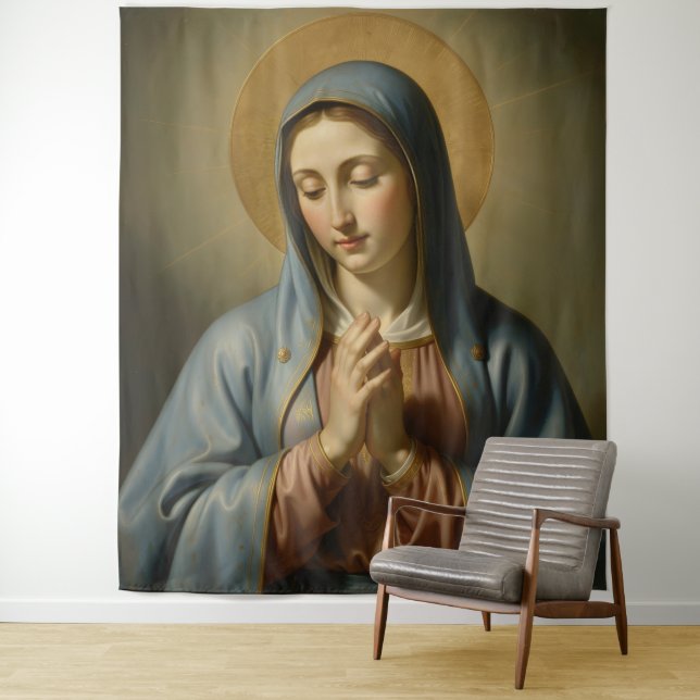Heilige Mutter Gottes – Göttliche Liebe & Schutz´2 Wandteppich (Beispiel)