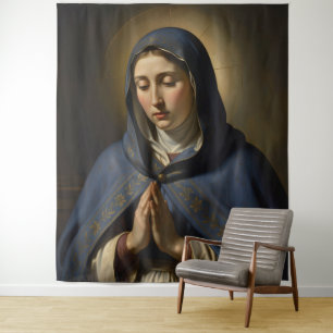 Heilige Mutter Gottes – Göttliche Liebe & Schutz´4 Wandteppich