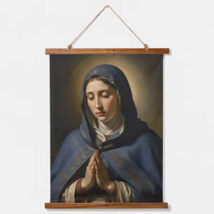 Heilige Mutter Gottes – Göttliche Liebe & Schutz´4 Wandteppich Mit Holzrahmen