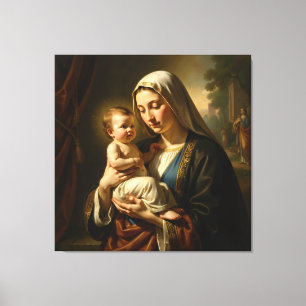 Heilige Mutter Gottes – Göttliche Liebe & Schutz´5 Leinwanddruck