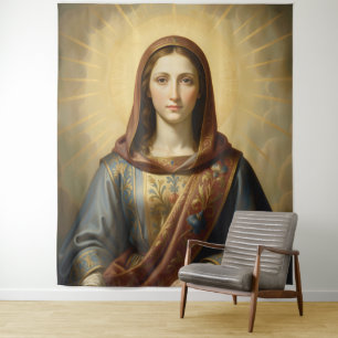 Heilige Mutter Gottes – Göttliche Liebe & Schutz´6 Wandteppich