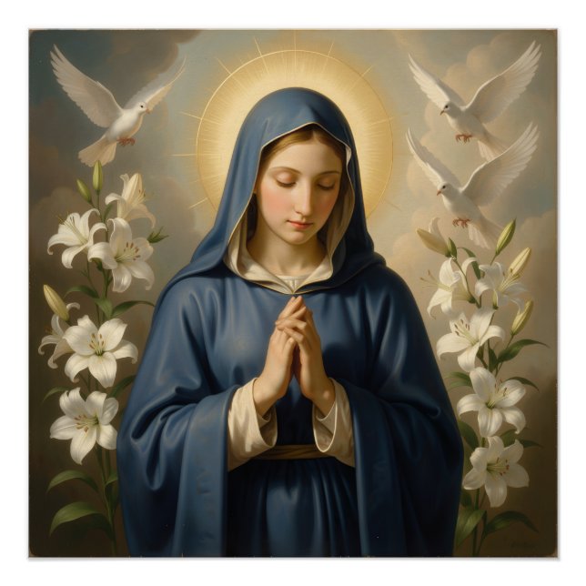 Heilige Mutter Gottes – Göttliche Liebe & Schutz´7 Poster (Vorderseite)