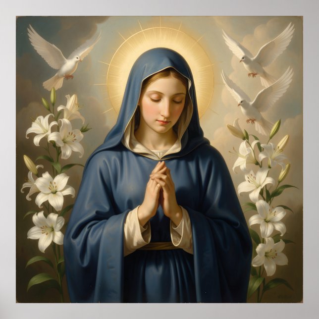 Heilige Mutter Gottes – Göttliche Liebe & Schutz´7 Poster (Vorne)