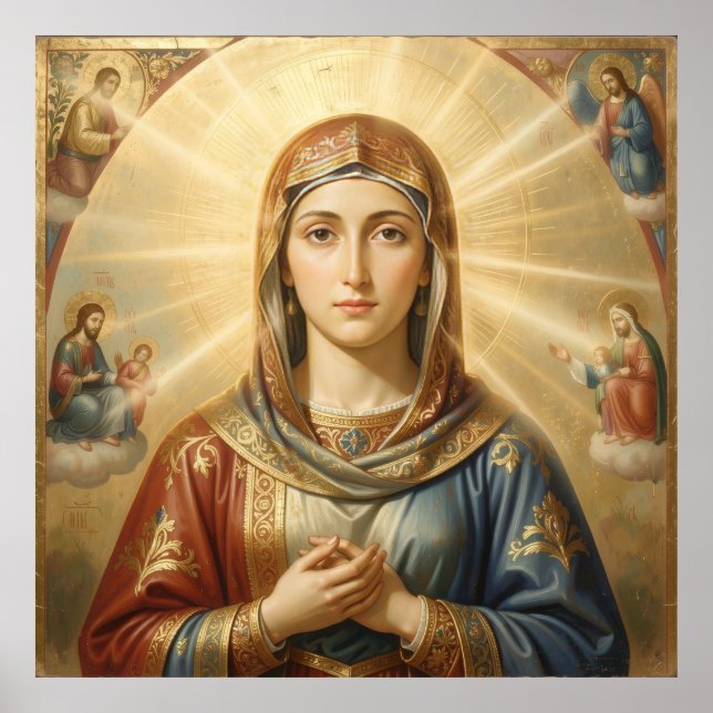 Heilige Mutter Gottes – Göttliche Liebe & Schutz´8 Poster (Vorne)