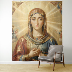 Heilige Mutter Gottes – Göttliche Liebe & Schutz´8 Wandteppich