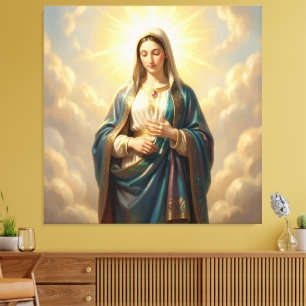 Heilige Mutter Gottes – Göttliche Liebe & Schutz´9 Leinwanddruck