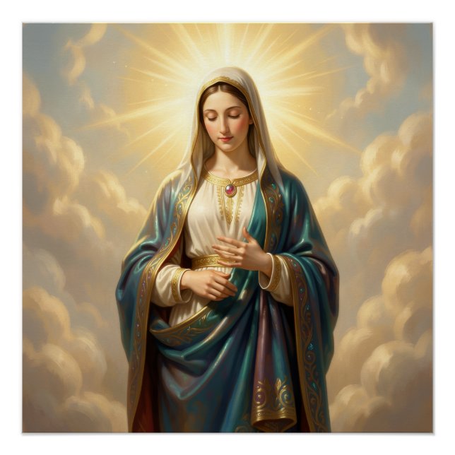 Heilige Mutter Gottes – Göttliche Liebe & Schutz´9 Poster (Vorderseite)