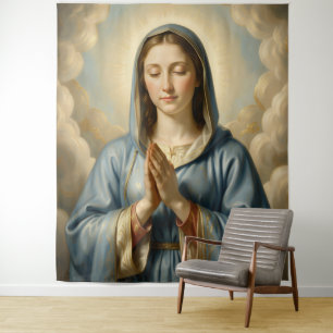 Heilige Mutter Gottes – Göttliche Liebe & Schutz Wandteppich