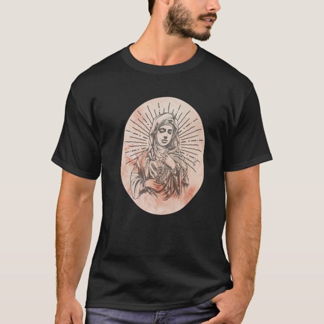Heilige, Mutter Gottes Sängerin Musiker T-Shirt (Vorderseite)