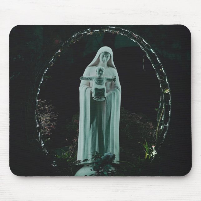 Heilige Mutter Mary und Baby Jesus Christlich Mousepad (Vorne)