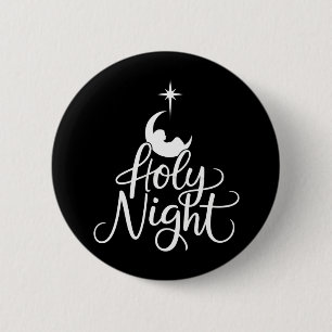 Heilige Nacht Familien-Weihnachts-Krippenszene Xma Button