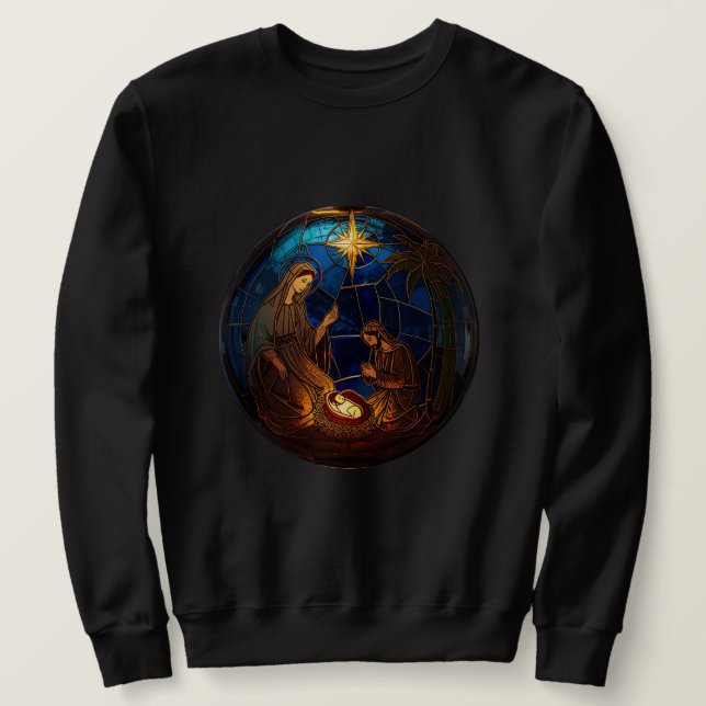 Heilige Nacht - Krippenglow Sweatshirt (Design vorne)
