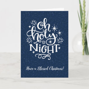 Heilige Nacht Personalisierte Weihnachtskarte Karte