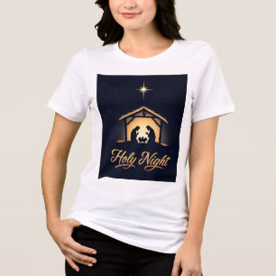 "Heilige Nacht Weihnachten T - Shirt der Frauen - 