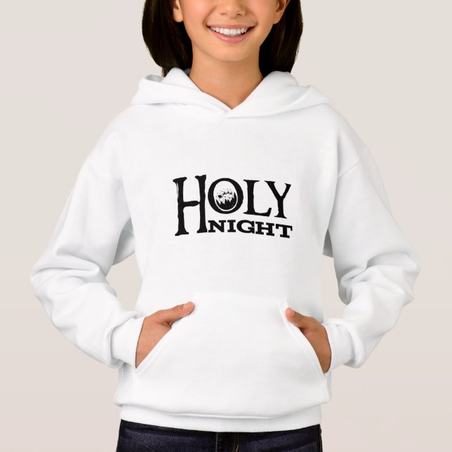 "Heilige Nacht" Weihnachtskid Hoodie (Vorderseite)