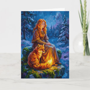 Heilige Natur: Keltische Göttin Brigid Kunst auf L Karte