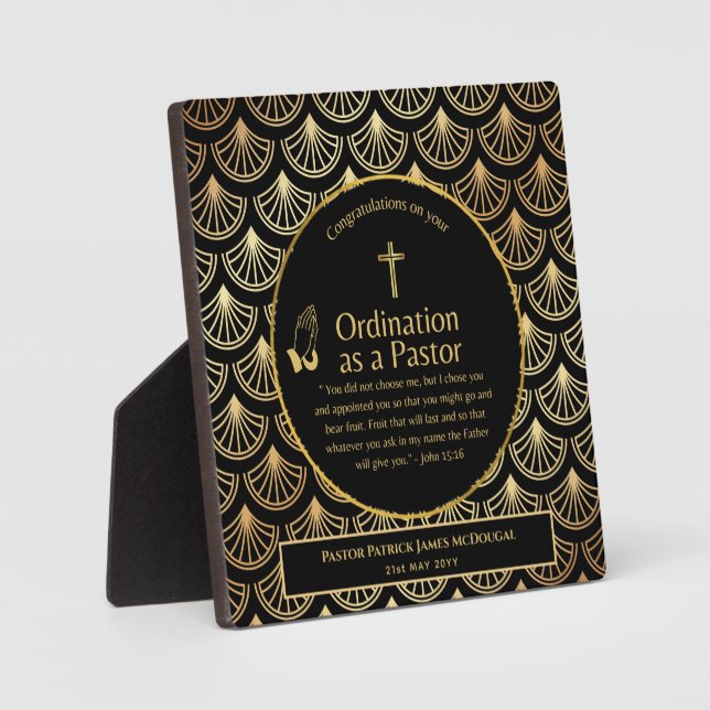 Heilige, neu ordinierte Pastor Bibel Verse Custom Fotoplatte (Vorderseite)