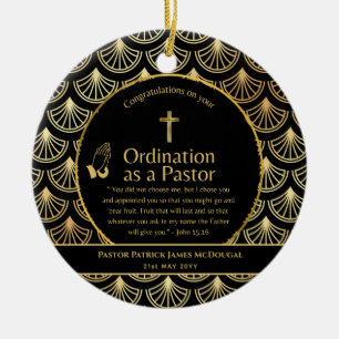Heilige, neu ordinierte Pastor Bibel Verse Custom Keramik Ornament