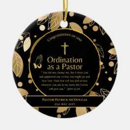 Heilige, neu ordinierte Pastor Bibel Verse Custom Keramik Ornament