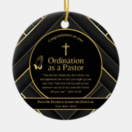Heilige, neu ordinierte Pastor Bibel Verse Custom Keramik Ornament