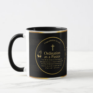 Heilige, neu ordinierte Pastor Bibel Verse Custom Tasse