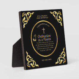 Heilige, neu ordinierte Pastor Personalisiertes Ge Fotoplatte