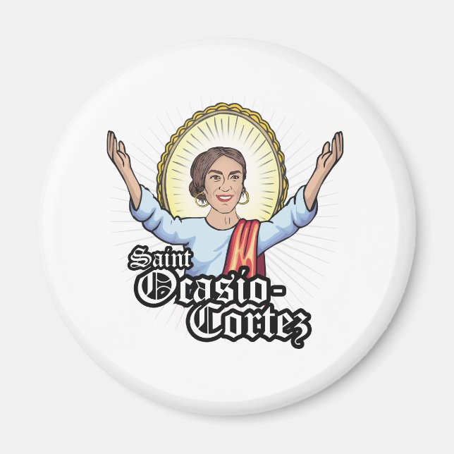 Heilige Ocasio-Cortez Magnet (Vorne)