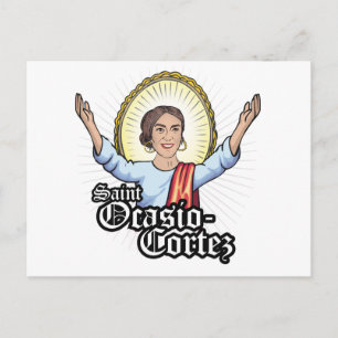 Heilige Ocasio-Cortez Postkarte