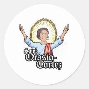 Heilige Ocasio-Cortez Runder Aufkleber