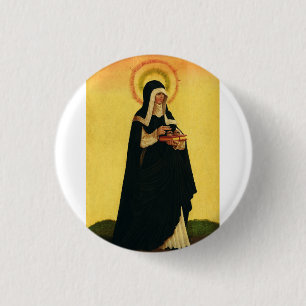 Heilige Odilie vom Elsass Äbtissin von Hohenburg Button