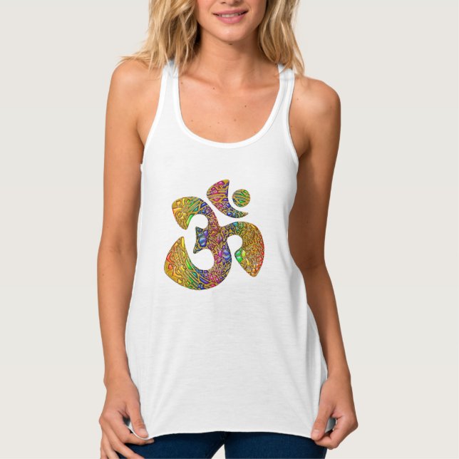Heilige OM - goldene Ornamente Tank Top (Vorderseite)