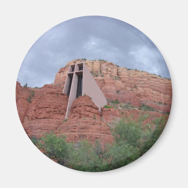 Heilige Orte - Kapelle des Heiligen Kreuzes Sedona Magnet (Vorne)