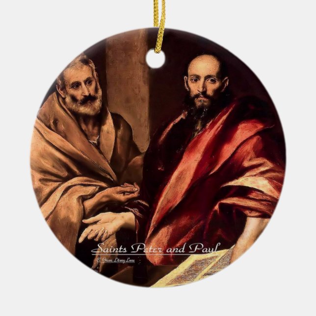 Heilige Peter und Paul Keramik Ornament (Vorne)
