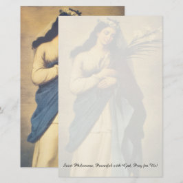 Heilige Philomena Briefpapier