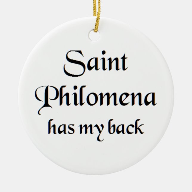 heilige Philomena Keramik Ornament (Vorne)