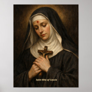 Heilige Rita von Cascia Kunstprint Poster