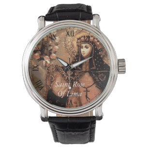 Heilige Rose der Lima Armbanduhr