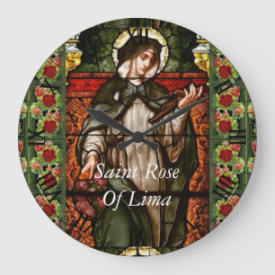 Heilige Rose der Lima Große Wanduhr