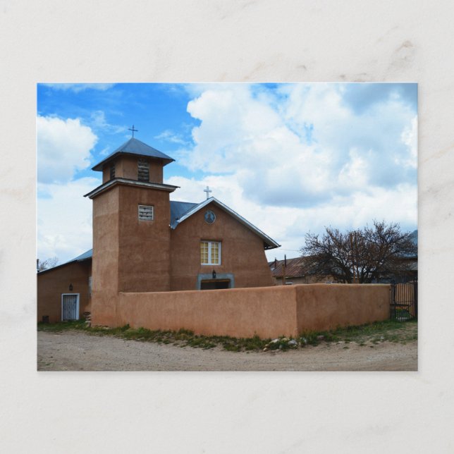 Heilige Rosenkirche, Truchas, New Mexico Postkarte (Vorderseite)