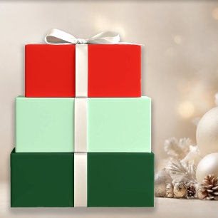 Heilige Rot- und Evergreen-Winterfeste Geschenkpapier Set