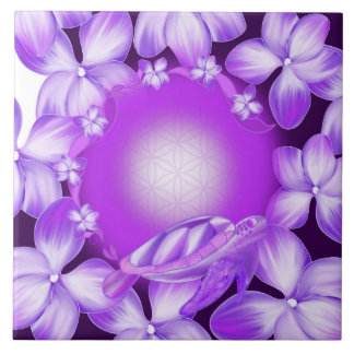 Heilige Schildkröte, Blume von Leben und Blumendes Fliese
