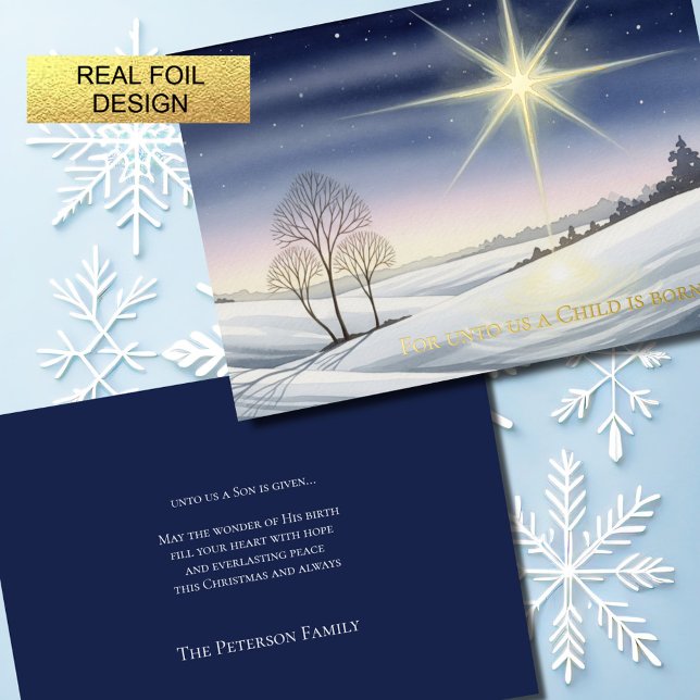 Heilige Schneezene Folien Feiertagskarte (Von Creator hochgeladen)