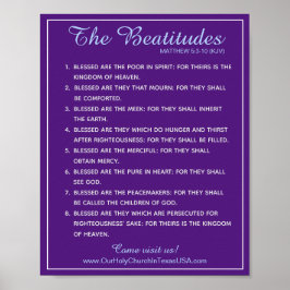 Heilige Schrift Matthew 5:3 bis 5:10 Beatitudes Poster