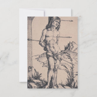 Heilige Sebastian Grafik-Linienkunst Heilige Karte